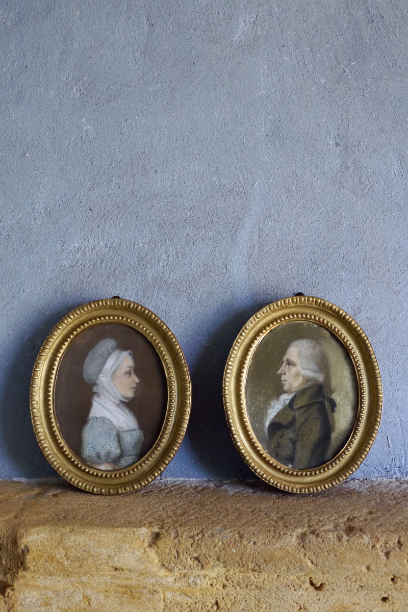 Paar Pastel Portretten
