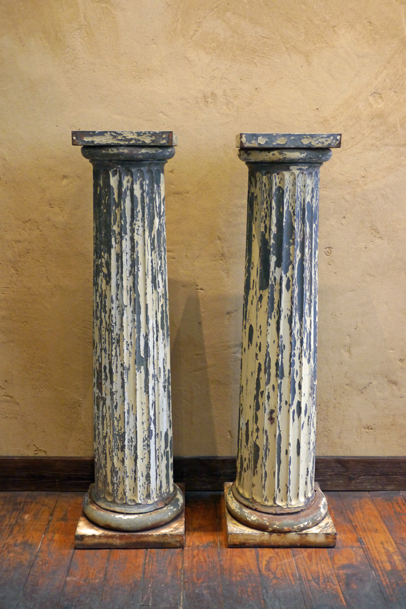 Pair of Zinc Columns